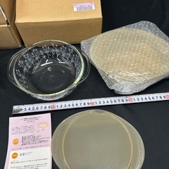 1139😸 ガラスキャセロール レンジでごはんボウル キッチン用品 ４点セット フェリシモ N185 R013の画像