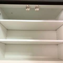 ニトリ キッチンボード 食器棚 ブラウン キッチン収納　木目 幅100cm レンジボード レンジ台の画像