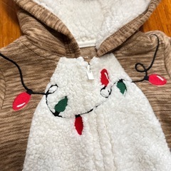 Carter'sクリスマス　トナカイロンパースの画像