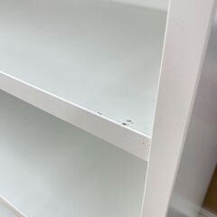 A-966【リユースのサカイ野々市店】ジモティ来店特価‼ 本棚 木製 ホワイト クリーニング済みの画像