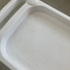 12/25まで店頭商品一部を除き半額クリスマスSALE!!開催中　サ2512-249 キャスター付き スリムワゴン ホワイト キズ汚れ有りの画像