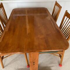 ダイニングテーブル 4人用　椅子4個セットの画像