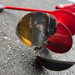 ワカサギ  アイスドリル 全長165cm 直径およそ15cm わかさぎ釣り 保護カバー付属  折りたたみ可能！  中古品 ①の画像