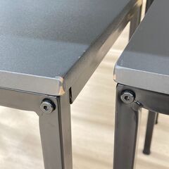 A-979【リユースのサカイ野々市店】ジモティ来店特価‼ 4人用ダイニングセット 大理石風 ブラック×ホワイト クリーニング済みの画像