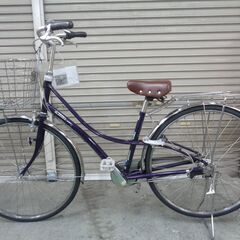 LOCOCO ブリジストン　内装３段　27インチ　１発２錠　ハンドルロック　通勤・通学に　紫色【275】の画像