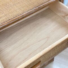 A-981【リユースのサカイ野々市店】ジモティ来店特価‼ 籐 棚チェスト ブラウン クリーニング済みの画像