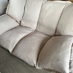 リクライニング可　２人掛けソファ