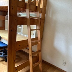 【お譲りします】システムベッドデスク　一体型　机の画像