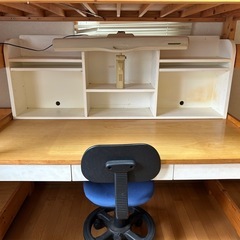 【お譲りします】システムベッドデスク　一体型　机の画像