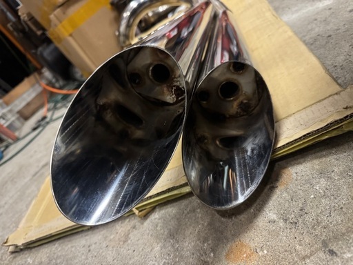 HONDA マグナ250 MC292本出し メガホン スラッシュカットマフラー