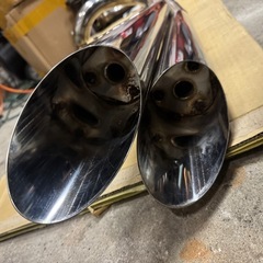 HONDA マグナ250 MC292本出し メガホン スラッシュカットマフラーの画像