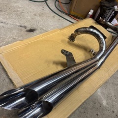 HONDA マグナ250 MC292本出し メガホン スラッシュカットマフラーの画像