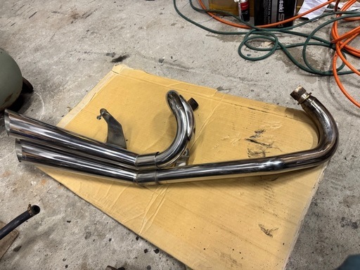 HONDA マグナ250 MC292本出し メガホン スラッシュカットマフラー HONDA マグナ250 MC292本出し メガホン スラッシュカットマフラー