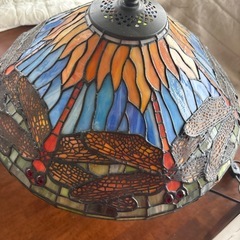 無料　美品　ステンドグラス　置き型照明　スタンドライトの画像