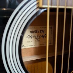 ［教本＆カバー等セット］HONEY BEE ハニービー アコースティックギター　F-15/BKの画像