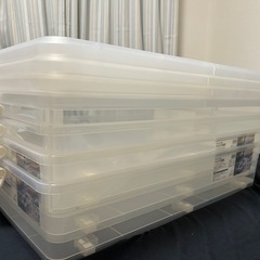 キャスター付きベッド下収納4個の画像