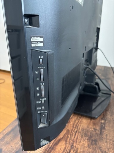 ソニー BRAVIA KDL-40F5は、2009年製　40V型フルハイビジョン液晶テレビ
