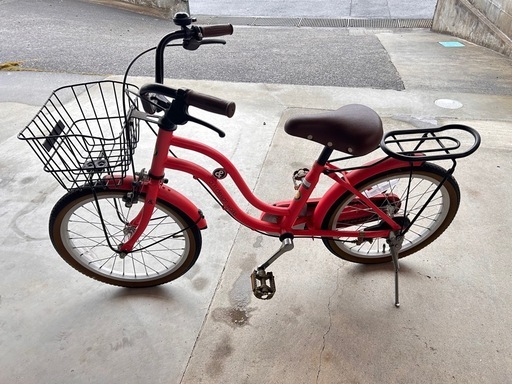 子ども用自転車18インチ補助輪あり (田中) 朝来の自転車の中古あげます