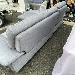 ニトリ 布張りカウチソファ ブルーグレーの画像