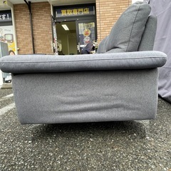 ニトリ 布張りカウチソファ ブルーグレーの画像