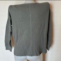 BACK NUMBER ワッフルロンT 長袖 カットソー Mサイズ カーキ系の画像
