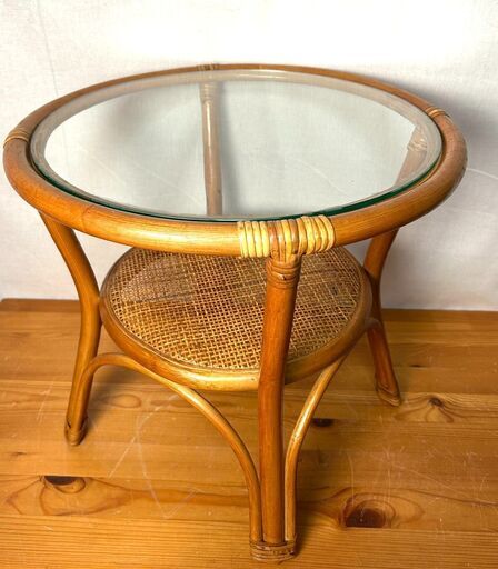 ラタン 籐 サイドテーブル 昭和レトロ ラタン 籐 昭和レトロ サイドテーブル アンティーク 【公式通販】