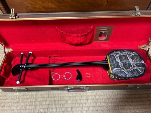 三味線 ケース付き！【中古品】 楽天市場】三味線ケース プレミアム 超軽量 特殊撥水素材 細棹 中棹用