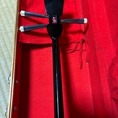 三線　三味線　バチ　ケースセット　中古美品の画像