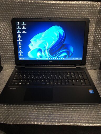 大画面15.6インチ液晶搭載・NEC VersaPro VJ22TF-S　PC-VJ22TFWG4TIS・2017年2月出荷モデル・Core i5 5200U／8GB／HDD-500GB／DVDスーパーマルチ・Win11Pro＋Office・設定済み即使用可