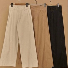 L'Or High waist flare pants ホワイト Mの画像