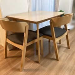 ダイニングセット　椅子2脚　90cmテーブルの画像