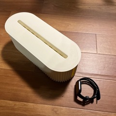 ケーブル 収納 ボックス 配線整理　アイボリーの画像