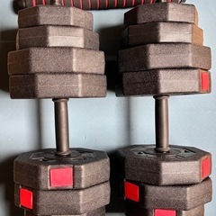 woutバーベルにもなる可変式ダンベル20kg ×2セット(合計40kg)の画像