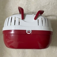 ペットキャリーバック　赤　の画像