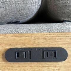 《リユースマン倉敷》ニトリ 2人掛けリビングダイニングソファ コンセント付き ベージュ 肘掛けなしの画像