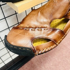 【激安】レザー調サンダル 27cmの画像