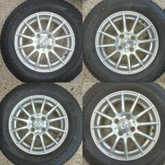 ほぼ新品溝 2024年 185/70R14 ハンコック スタッドレス＋14インチアルミ 4本の画像