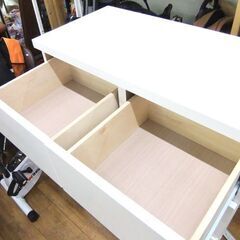 5段チェスト 幅80.5×奥41×高116.5 ホワイト エナメル タンス 衣類収納 たんす 箪笥 チェスト 収納家具 札幌市厚別区 厚別店の画像