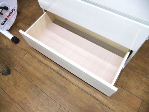 5段チェスト 幅80.5×奥41×高116.5 ホワイト エナメル タンス 衣類収納 たんす 箪笥 チェスト 収納家具 札幌市厚別区 