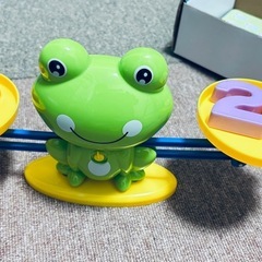 美品　数と数字のバランス蛙　知育玩具の画像