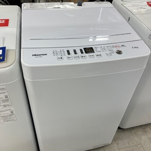 安心の6ヶ月保証付き！Hisense全自動洗濯機2021年製5.5kg【トレファク堺福田店】 安心の6ヶ月保証付き】全自動洗濯機Hisense HW-T55D 2020年製5.5kg