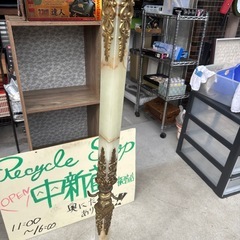 アンティーク　コートハンガーラック　イタリア製　真鍮×オニキスの画像