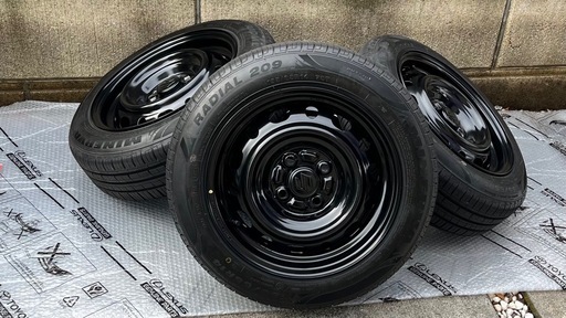デミオ鉄チンホイール+ミネルバ155/65R14