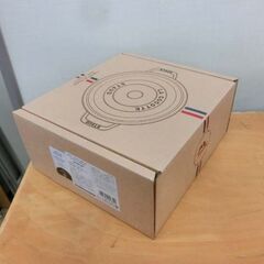 未使用品 ストウブ ラウンドココット② 22cm シャイニーブラック Staub 黒 2.6L 鍋 札幌市 西区　西野店の画像