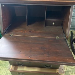 【引取限定】民芸家具　飛騨産業　キツツキマーク　収納家具　アンティークの画像