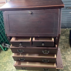 【引取限定】民芸家具　飛騨産業　キツツキマーク　収納家具　アンティークの画像