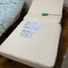 IRIS OHYAMA　ベッド シングル 折りたたみ 電動 リクライニング 厚さ15cm OTB-CDNの画像