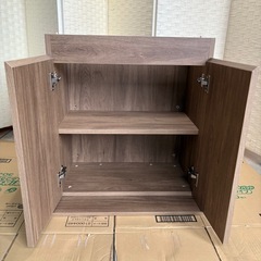 DORIS ドリス ダイニングテーブル テーブル 単品 収納付き 収納棚 高さ67.5cm 可動棚 幅120 奥行80 ウォルナット ボーノの画像