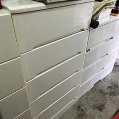 白の整理タンス5段の画像