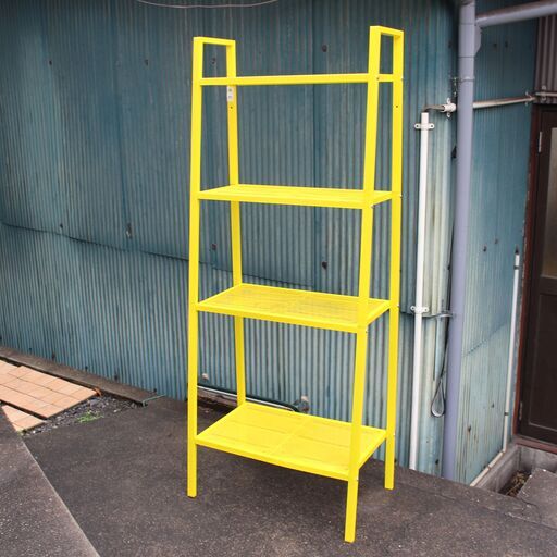 650)IKEA LERBERG/レールベリ 4段スチールラック シェルフユニット